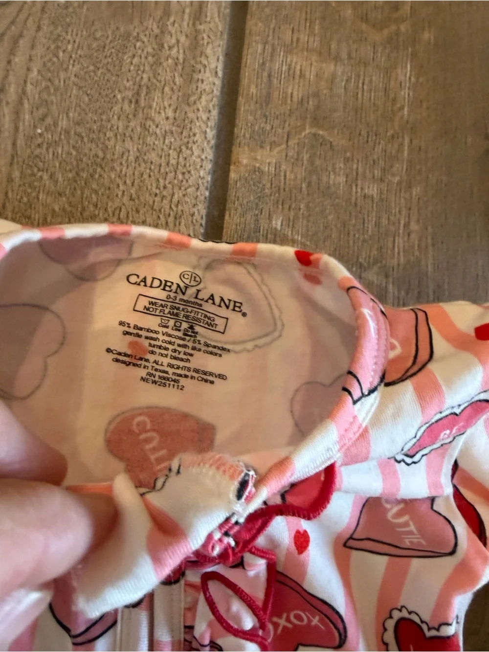 Caden Lane 0-3 Months Valentine's Day Footie & Headband Set